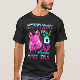 Birthday Girl 8 Sinds 2014 roze rugzak 8th Birt T-shirt