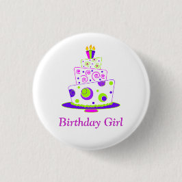 Birthday Girl Badge Ronde Button 3,2 Cm