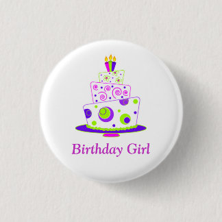 Birthday Girl Badge Ronde Button 3,2 Cm
