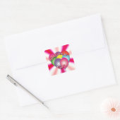 Birthday Girl Balloons Square Stickers (Envelop)