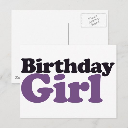 Birthday Girl Briefkaart (Voorkant / Achterkant)