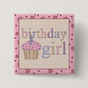Birthday Girl Button