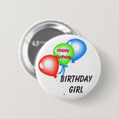 Birthday Girl Button (Voorkant /achterkant)