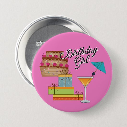 Birthday Girl Button (Voorkant /achterkant)
