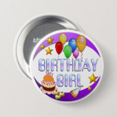 Birthday Girl ~ Button # 2 (Voorkant /achterkant)