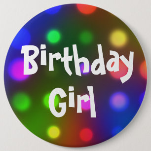 Birthday Girl Button Pin