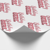 Birthday Girl Cadeaupapier (Hoek)
