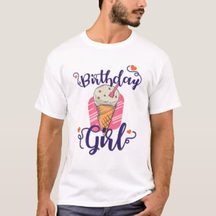 Birthday Girl Cookie Ice Cone Cadeau T-shirt