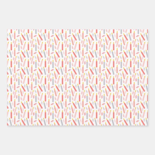 Birthday Girl Coordinating Pattern Wrapping Paper (Voorkant 2)