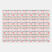 Birthday Girl Coordinating Pattern Wrapping Paper (Voorkant)