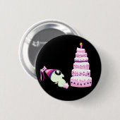 Birthday Girl Cthulhu Ronde Button 5,7 Cm (Voorkant /achterkant)