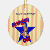 Birthday Girl Cute Dragon  Ornament (Links)