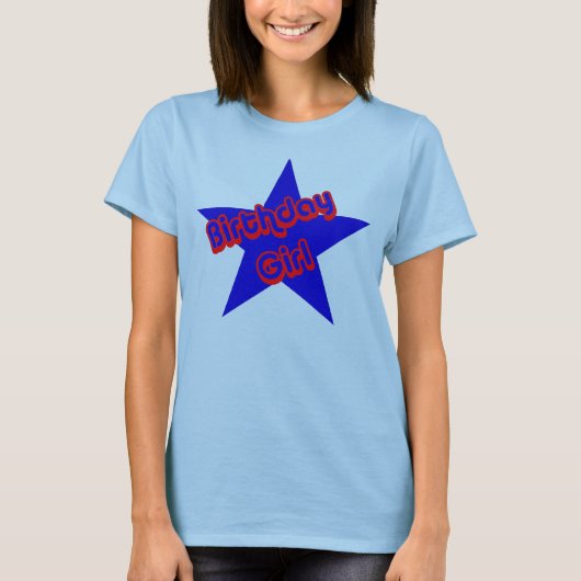 Birthday Girl Design Cute T-shirt (Voorkant)