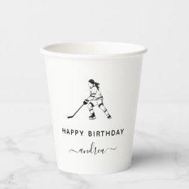 Birthday Girl die Ice Hockey Player Name Girly spe Papieren Bekers