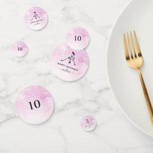 Birthday Girl die Ice Hockey Player pink Confetti
