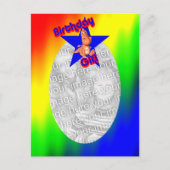 Birthday Girl Dinosaur Cute Photo Briefkaart (Voorkant)