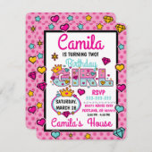 Birthday Girl Doll | Aangepaste ontwerpen Kaart (Voorkant / Achterkant)