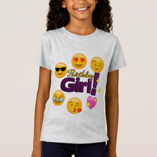 Birthday Girl (emojis) T-shirt (Voorkant)