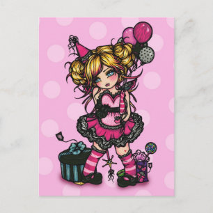 Birthday Girl Fairy Card nodigt Briefkaart uit
