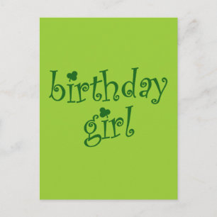 Birthday Girl for St. Patrick's Day Birthday Girls Briefkaart