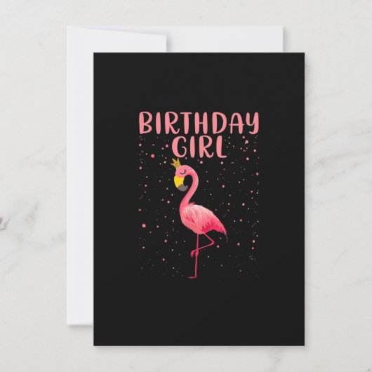 Birthday Girl - Funny Flamingo Lover Princess Birt Kaart (Voorkant)