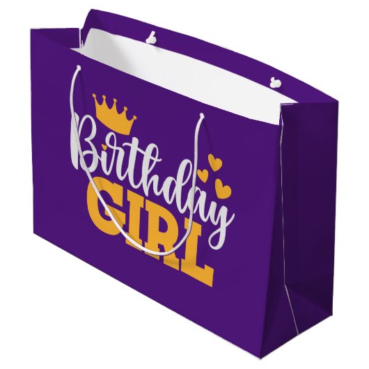 Birthday Girl Groot Cadeauzakje (Achterkant Gekanteld)
