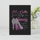 Birthday Girl | In januari werd een koningin gebor Aankondiging (Staand voorkant)