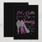 Birthday Girl | In januari werd een koningin gebor Aankondiging (Voorkant / Achterkant)