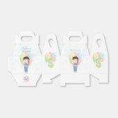 Birthday Girl in Overalls Brunette Bedankdoosjes (Uitgevouwen)