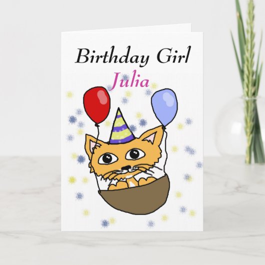 Birthday Girl Kaart (Voorkant)