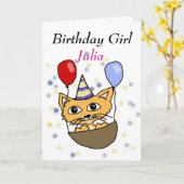 Birthday Girl Kaart (Gele Bloem)