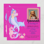 Birthday Girl Mermaid Kaart (Voorkant / Achterkant)