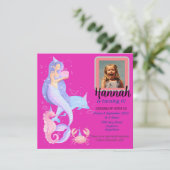 Birthday Girl Mermaid Kaart (Staand voorkant)