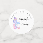 Birthday Girl Mermaid-thema Confetti (Kleine voorkant)