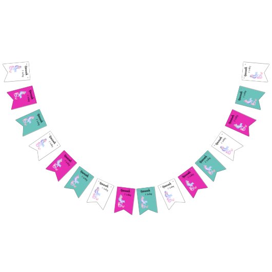 Birthday Girl Mermaid-thema Vlaggetjes (Alle)