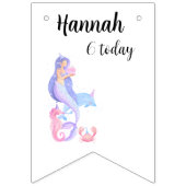 Birthday Girl Mermaid-thema Vlaggetjes (Eerste vlag)