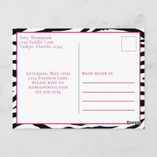 Birthday Girl Modern Mode Shoes Invitation Briefkaart (Achterkant)
