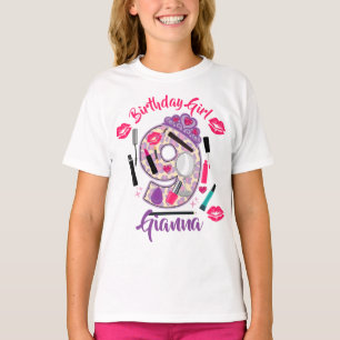 Birthday Girl Nine 9 Sa make up T-shirt