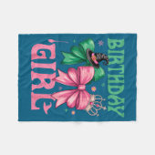 Birthday Girl Nk And Green Birthday Witch Women Gi Fleece Deken (Voorkant (Horizontaal))