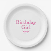 Birthday Girl Papieren Bordje (Voorkant)