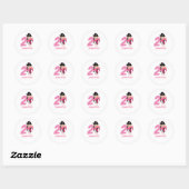 Birthday GIRL ParrotParty Pirate 2nd Name Ronde Sticker (Vel)
