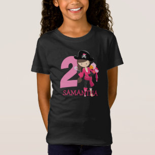 Birthday GIRL ParrotParty Pirate 2nd Name T-Shirt