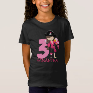 Birthday GIRL ParrotParty Pirate 3rd Name T-Shirt