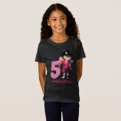 Birthday GIRL ParrotParty Pirate 5th Name T-Shirt (Voorkant volledig)
