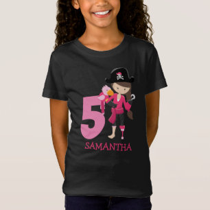 Birthday GIRL ParrotParty Pirate 5th Name T-Shirt