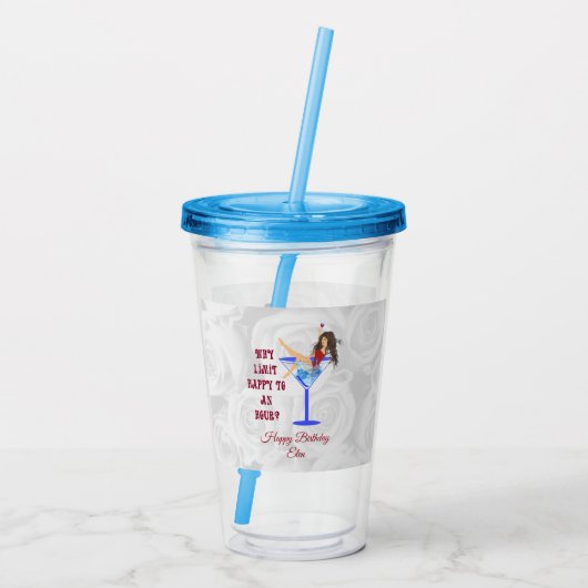 Birthday Girl Party Acryl Drinkbeker (Achterkant)