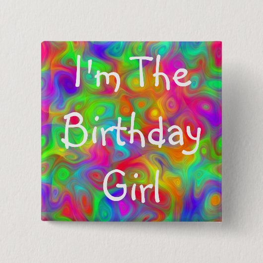 Birthday Girl Party Button (Voorkant)