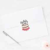Birthday Girl Personalized Cake Design Sticker (Envelop)