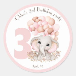 Birthday Girl Personalized Ronde Sticker