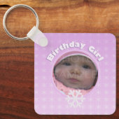 Birthday Girl Photo Winter Onederland Sleutelhanger (Voorkant)